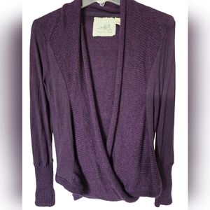 Anthropologie Angel of the North Purple Wrap Cardigan - XS